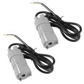 2 PACK 5M 12V Pumping Head DC High Flow Water Pump Submersible Pump Motor with 4.6ft Cable 5M High Head 10L/Min 600L/H Pond Aquarium Camper Motorhome Garden Fountain DC Brush Water Pump