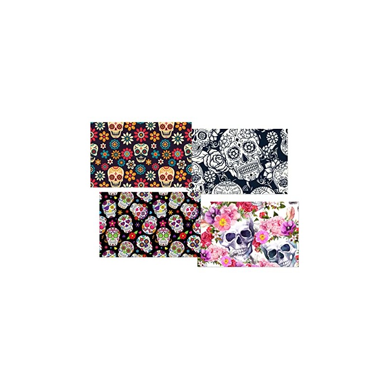 DV DESIGN Set of 4 Sugar Skulls Black Ballpoint Pens