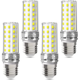 LED Corn Light Bulb 120W Equivalent 1200 Lumen 12W E26/E27 Base Non-dimmable Corn Lighting for Home Garage Warehouse Indoor LED Corn Bulbs Pack of 4… (Cool White)