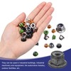 sourcing map M6x1mm Flange Nylon Insert Lock Nuts, 50Pcs Carbon