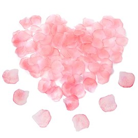 Honbay 1000 pétalos de rosa artificiales de seda falsos pétalos de flores para decoración romántica de mesa, pasarela, arreglo de cama para boda, día de San Valentín, compromiso, aniversario (rosa)
