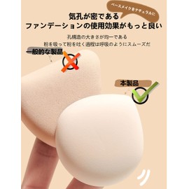 LIMUNJIZ Marshmallow Puff (2 Pieces), Makeup Puff for Wet and Dry Use, Super Soft Cotton, Thicken Makeup Puff (1 Yellow + Green = 2 Each), Multi-functional, Air Puff Powder, Diluted Powder, Drops Shape, Makeup Sponge, Puff Sponge, Wet and Dry