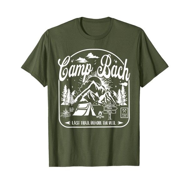 Last Trail Before The Veil Camp Bachelorette Party Matching T-Shirt