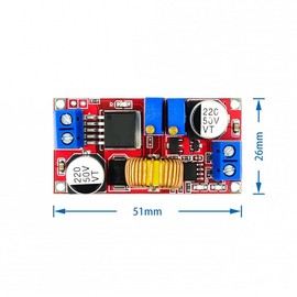 JZK 2Pcs XL4015 Max 5A DC-DC Adjustable Buck Converter 4-38V to 1.25-36V, High Power LED Constant Current Driver Module, DC to DC XL4015E1 Step Down Power Supply Voltage Regulator Module