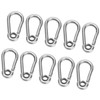 10Pcs Snap Hook Stainless Steel Safety Rope Spring Carabiner Hanging