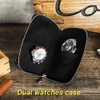 CONTACT'S FAMILY Watch Storage Case, Leather Watch Pouch, Genuine Leather