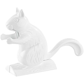 Rosenstein & Söhne Retro Nutcracker: Cast Iron Nutcracker in Squirrel Design, White (Nutcracker with Lever Function, Designed Nutcracker, Souvenir)
