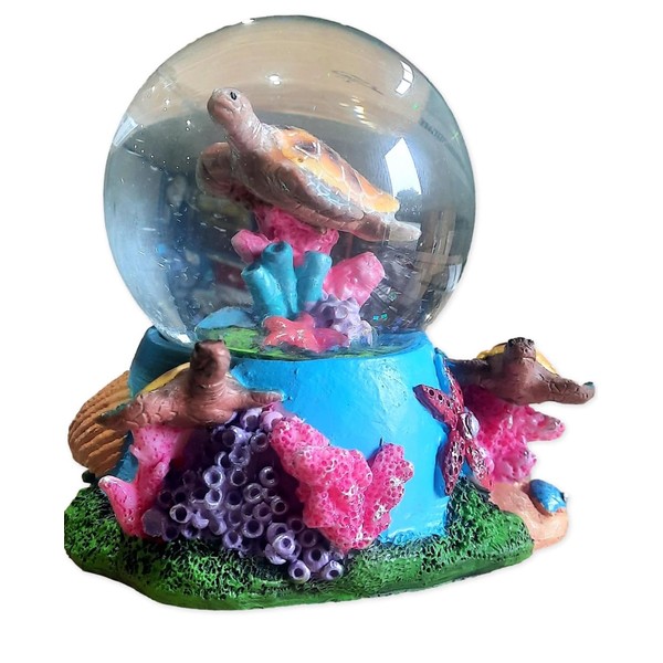 The Bridge Collection 3.75" Sea Turtle Water Globe-Seaturtle Waterglobe-Tabletop Globe-Glitter