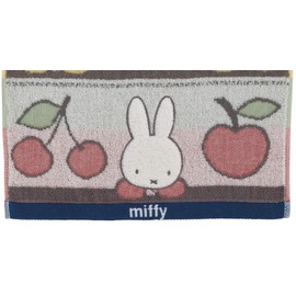 Marushin 5805013500 Miffy Face Towel, 13.4 x 31.5 inches (34 x 80 cm), Fruit and Miffy, 100% Cotton