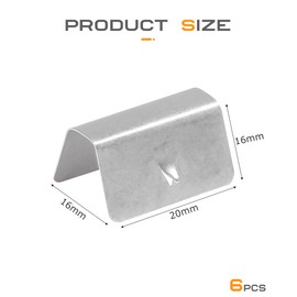 Flaconi Car Weatherproof Guide Plate Channel Steel, Clip for Wind Deflector, Mounting Clip for the Wind Deflector, Made of Stainless Steel, Suitable for Various Car Models (6 Pieces)