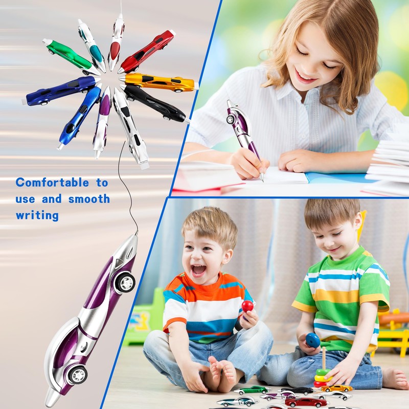 Spaluck 32 Pcs Car Pen Bulk Fun Pens Racing Pen