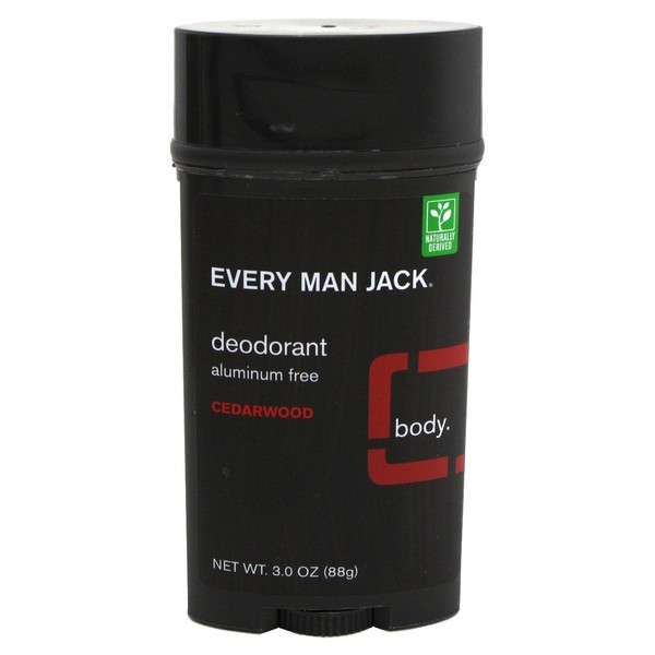 Every Man Jack Deodorant 3 Ounce Cedarwood Aluminum Free (88ml) (2 Pack)