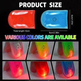 Forhome Pack of 6 LED Clip Flashing Light Reflective, 2 Modes, 4 LED Reflective Light Strip Reflector, Reflectors, Children's Safety Light for School Bag, Backpack, Hiking, Running, Jogging