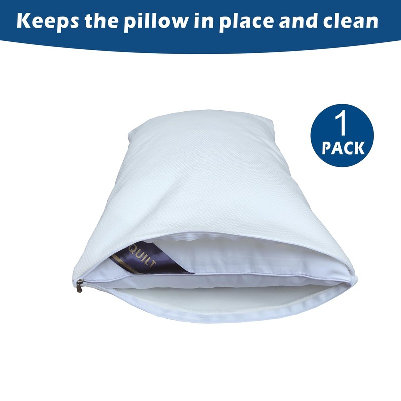 1 Pack Waterproof Bamboo Pillow Protector Cover Body Size Pillow