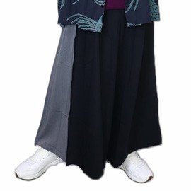Favolic Hakama Pants, Kimono Style, Wide Pants, Japanese Design, Bi-Color, Modern, Retro, Japanese Pattern, Japanese Style, Haori, Unisex, Festival, Kimono, Japanese Clothing, Jinbei, Happi, Men's,