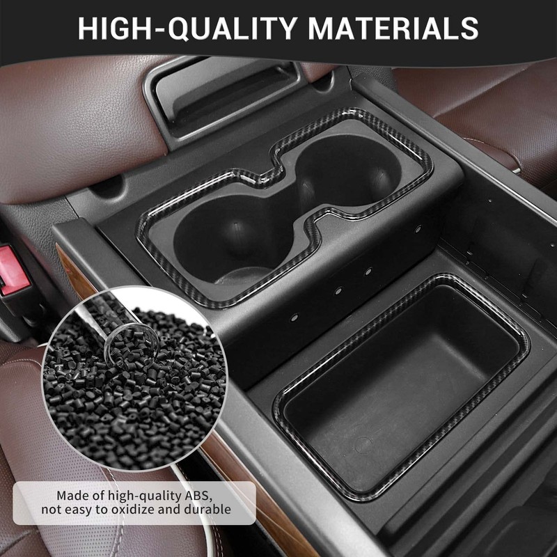PDKLIN for Silverado Center Console Storage Bin Trim & Cup