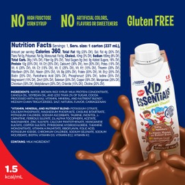 BOOST BOOST KID ESSENTIALS (1.5 kcal/mL) Chocolate Craze Nutritional Drink, 10g Protein, Vitamin C, D , B12, and Zinc, 8 Fl Oz (Pack of 24)