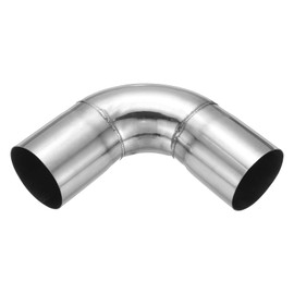 PATIKIL 1 3/64" " (51mm) ID 90 Degree Elbow Fitting, Stainless Steel Metal Pipe Fitting Connector Adapter Right Angle for Plumbing, Water Pipelines, DIY