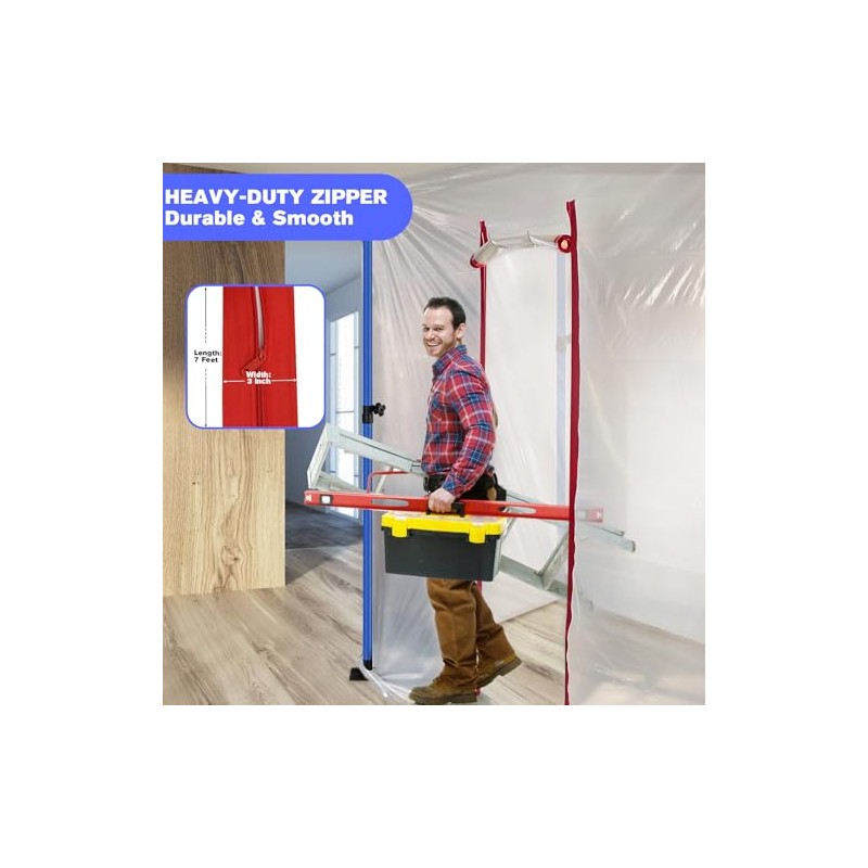 Dust Barrier Poles,10 Ft Dust Containment Pole (Pack of 4)