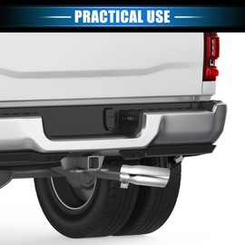 X AUTOHAUX Car Exhaust Tip Tail Pipe Compatible for Toyota Tacoma 2005-2023, Anti-Corrosion 2.8'' Inlet 3.54'' Outlet 8.5'' Length Stainless Steel Silver Tone