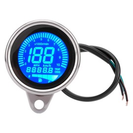 QANYEGN Motorcycle Digital Gauge Cluster, Tachometer with LCD Digital Screen, LCD Meter Tachometer Gauge for All Types of Motorcycles