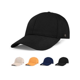 Modiko Cap, Men's, Women's, Deep, Large, Small Face Effect, Hat, Unisex, UV Protection, 100% Cotton, Adjustable Size, Baseball Cap, Deep, All Seasons, Breathable, Outdoor, Black