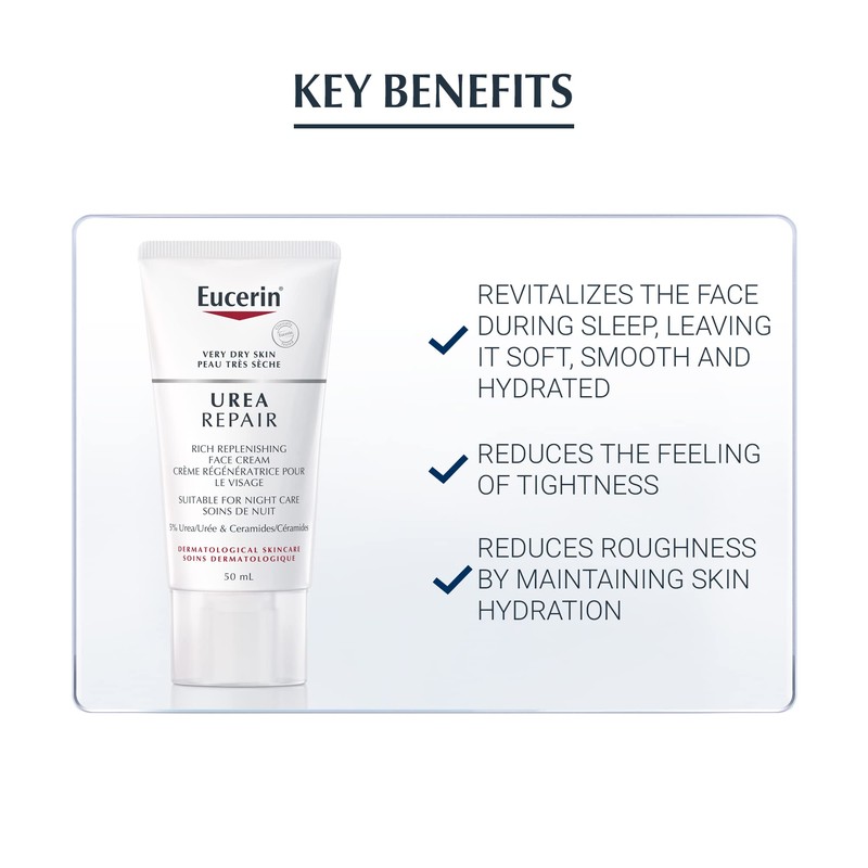 Eucerin Replenishing Skin Relief Face Cream (with 5% Urea) (50ml,