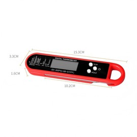 Digital Instant Read Meat Thermometer, Red - Quick and Accurate Food Thermometer for Meat, Cooking, and Kitchen Use - Digital Meat Thermometer with Easy-to-Read Display for Precise Results