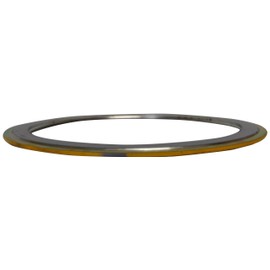 Sur-Seal, Inc. Teadit 90004304GR1500 Yellow Band with Gray Stripe Spiral Wound Gasket, High Temperature (Thermal Cycling) and/or Pressure Variations, 4" Pipe Size, 1500# Class Flange, 304SS Windings with a Flexible Graphite Filler