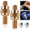 Side Post Battery Terminal Bolt 2 Set 3/8"-16&3/8"-24 Brass Standard