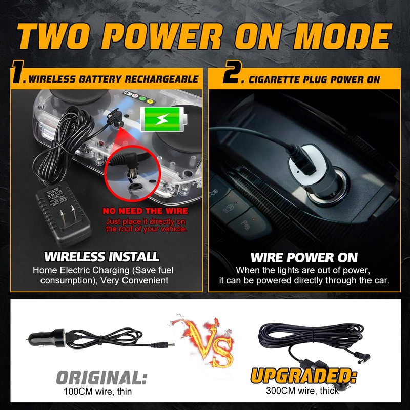 OPP ULITE Red Led Strobe Lights Rmote Control Rechargeable Wireless