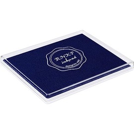 RNKP Large Blue Ink pad,5 x 4 in Craft Ink pad Suitable for Rubber Stamps, Paper, Wood, Fabric, Scrapbooking, Children's Non-Toxic Finger Stamp pad (Blue)