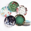 50pcs Disposable Christmas Party Paper Plates in 5 Assorted Designs