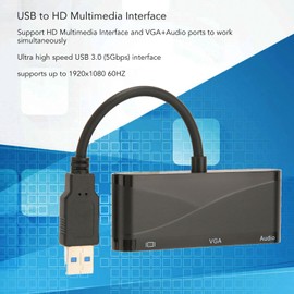 Estink USB 3.0 to HDMI Adapter, 2 in 1 1080P USB 3.0 to VGA Adapter, 5Gbps High Speed Transmission for Win7, Win8, Win10, Win11, OS X Laptop