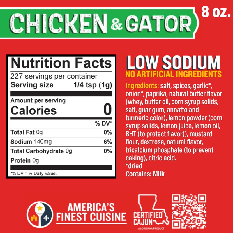 Ragin' Cajun Chicken or Gator Cajun Seasoning - 8 oz