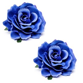 Rose Flower Hair Clip Flower Brooch Pin, 2 Pieces Roses Hair Clip Flowers Hairpin Roses Brooch Floral Clips, Fabric Mexican Flowers Pin Up Headpieces for Women Lady Girls