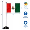ANLEY Mexico Deluxe Desk Flag Set - 6 x 4