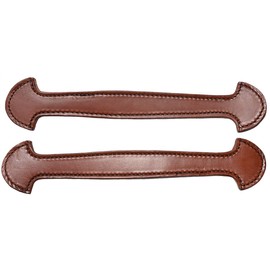 Congress Leather Pair of Brown Leather Double & Stitched Steamer Trunk Handle 101BRN