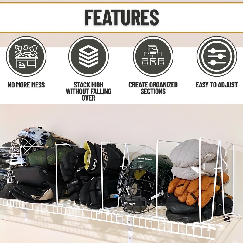 Evelots Wire Shelf Dividers -20 Pack- Closet Storage & Organization