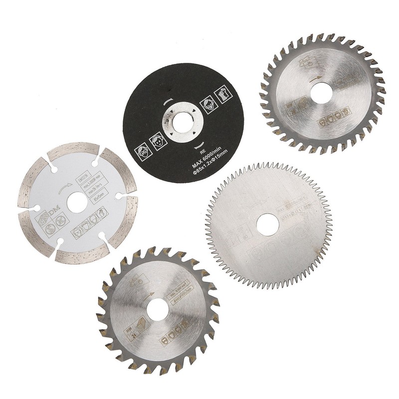 5Pcs 85mm Inner Diameter 15mm Mini Carbide Circular Saw Blade