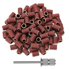 DANNARY 100 Pcs Nail Drill Bits Sanding Bands for Nail Drill - 120 Coarse Grit Nail File Sanding Bands for Acrylic Nails
