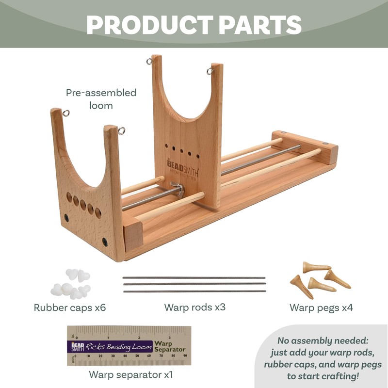 The Beadsmith Rick's Beading Loom, 13.5 x 3.75 x 4.5