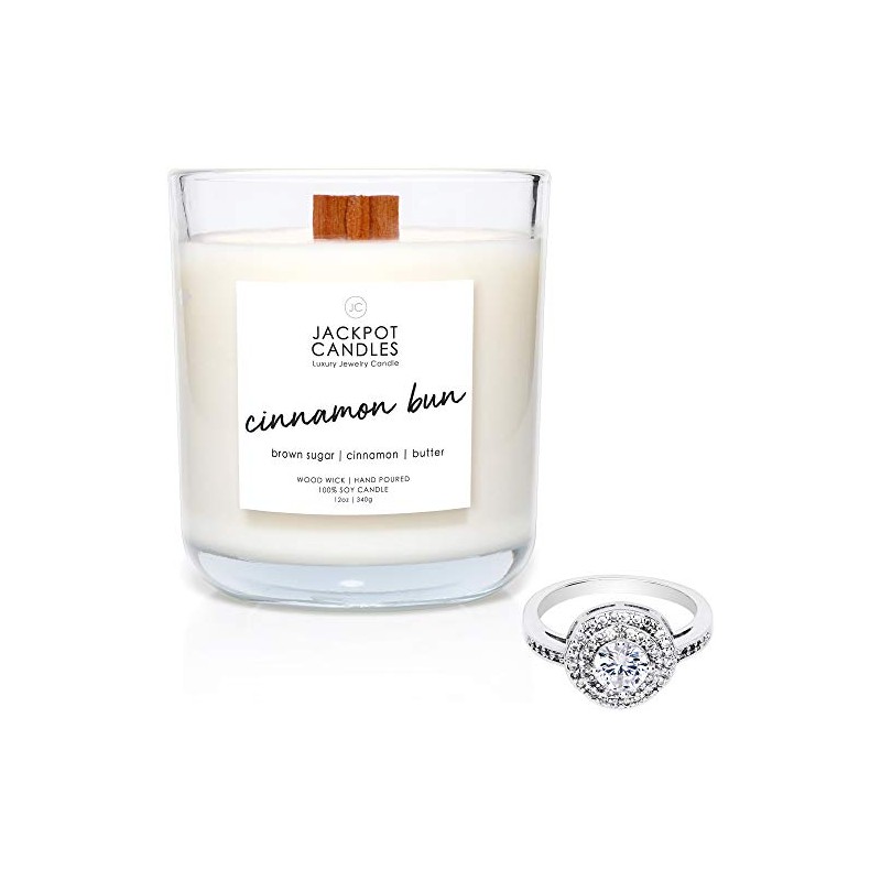 Cinnamon Bun Candle with Ring Inside (Surprise Jewelry Valued at