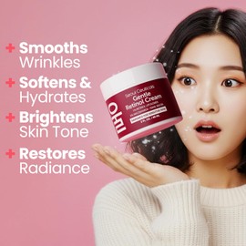 SeoulCeuticals 1% Korean Retinol Night Cream - 97.5% Snail Mucin + 2% Niacinamide Moisturizer for Face - Gentle K Beauty for Sensitive Skin 2oz
