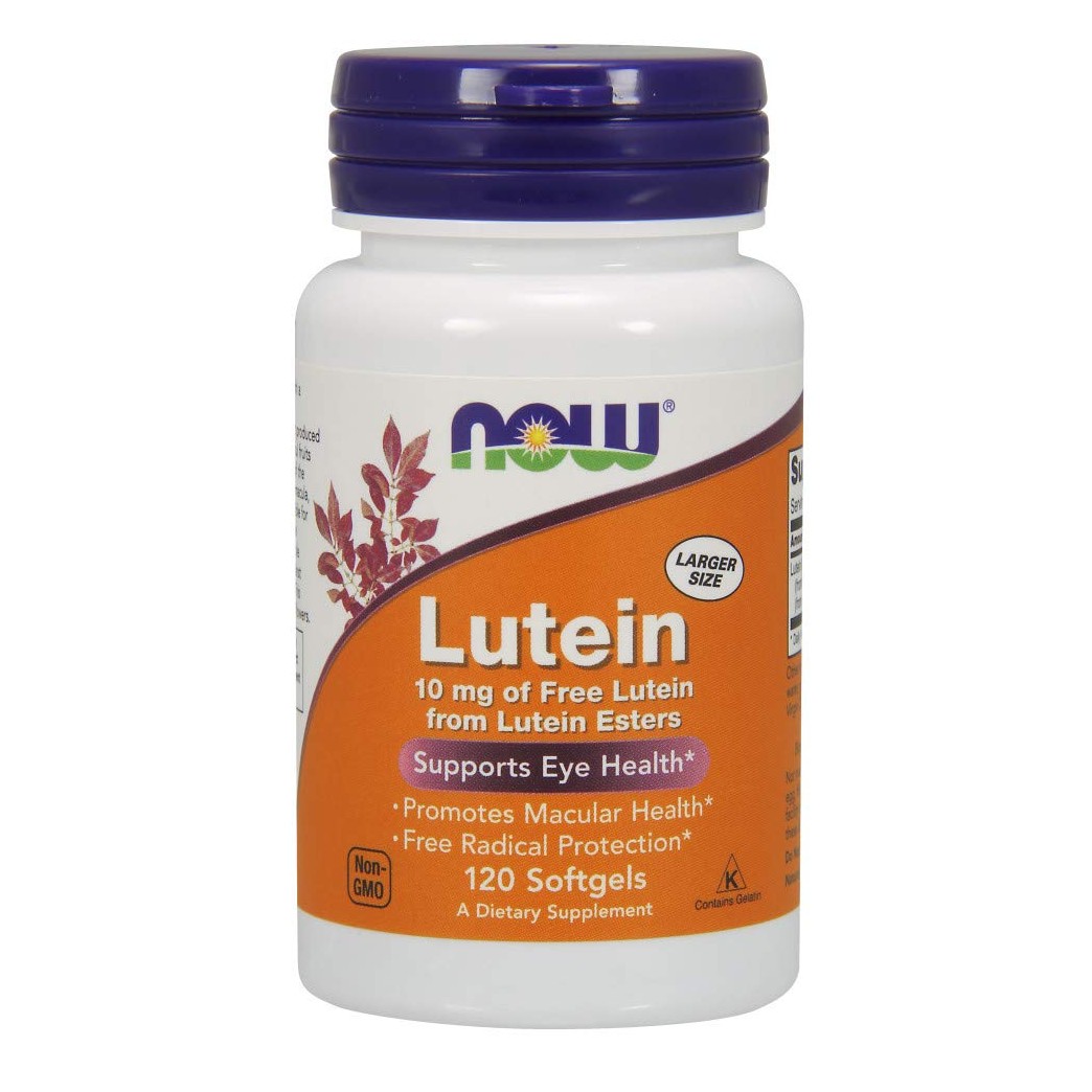NOW Foods Lutein 10 mg Softgels, 120