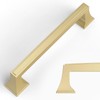 Amerdeco 10 Pack Brushed Gold Cabinet Pulls 5 Inch(128mm) Hole