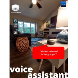 YoLink SpeakerHub & One Motion Sensor Smart Home and Security Kit – Audio Hub Plays Tones/Sounds, Spoken Messages, LoRa-Powered ¼ Mile Range, WiFi Required