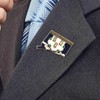Connecticut State Shaped Map Lapel Metal Pin Enamel Brooch Keepsake