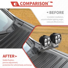 amayum fit for Chevy Silverado 2007-2013 Ditch Light Brackets LED Ditch Light Mount Front A-Pillar Headlight Brackets