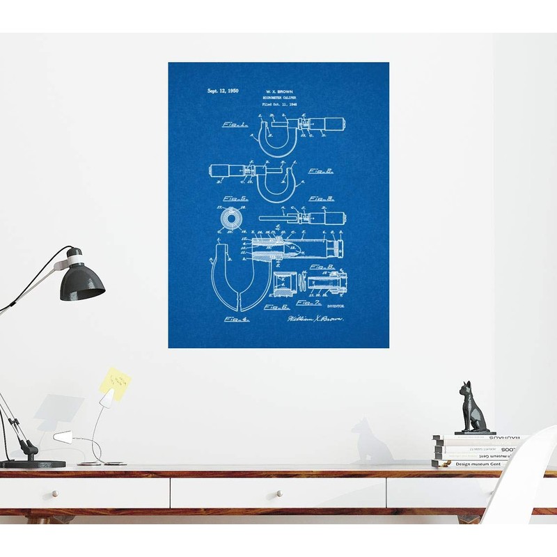 Micrometer Caliper Patent Print Blueprint (24" x 36") M15096